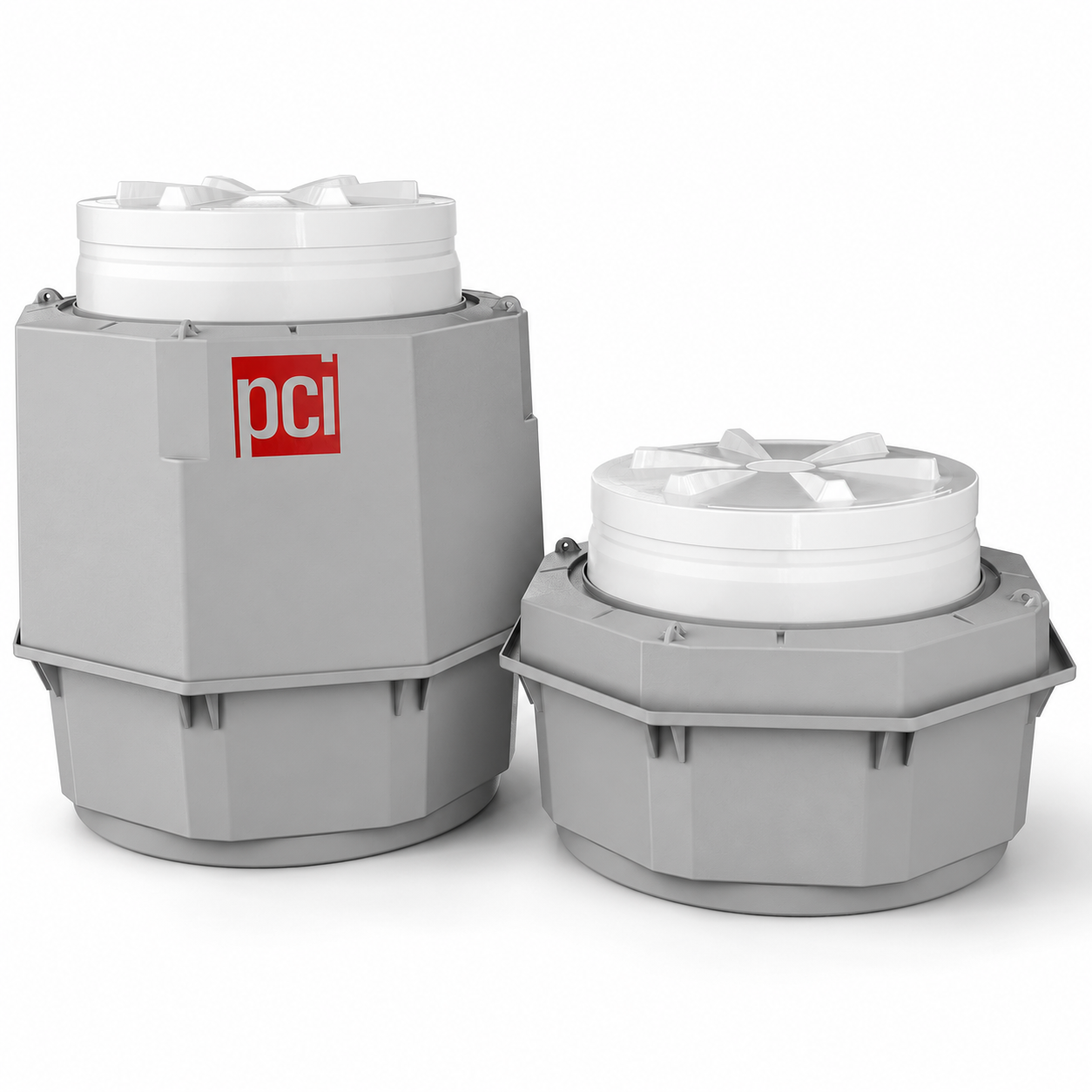 PCI tank sumps feature 100% fiberglass construction, and a watertight Twist-Lok™ cover.